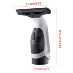 Podofo 20W wiederaufladbarer Fensterstaubsauger, kabelloses Fenster- und Oberflächenstaubsauger-Set mit 150 ml Wassertank, Staubsauger-Set für Fenster, Duschabdeckungen, Glastische, Spiegel 8