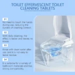 Sauerstoffbleiche, Toilettentabletten, Brausekraft für Flecken, Kalk, frischer Duft, Deodorant, nicht chlorene Formel, Tropfenflus 4