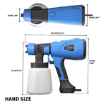 1000 ml Farbspritzgerät, 5000 W Farbspritzgeräte für Zaun und Terrassendielen, Zaun-Farbspritzgerät, HVLP-Spritzpistole mit 3 Sprühdüsen für das Auto 2