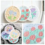 4 Stück Magic Wipe Reinigungs schwämme Baumwolle Scheuer schwämme Holz zellstoff Geschirrs pül schwamm Melamin Geschirr tuch Holz zellstoff Wasch werkzeug 3
