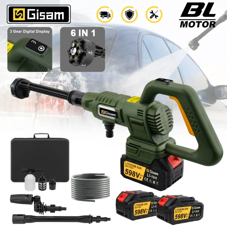 200Bar 3Gear Digital Display Bürstenlosen Elektrischen Hochdruckreiniger Auto Waschen Pistole Garten Wasser Pistole für Makita 18V batterie Pin
