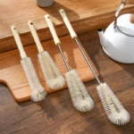 Becherbürste mit langem Griff, Holzgriff, Nylonborsten, kleine Bürste, Becherreinigungsbürste, Flaschenbürste # 3273 3