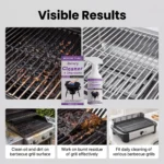 Hochleistungs-Grillreiniger-Spray – Schnellwirkender Küchenfettentferner, Kraftvoller Schaumreiniger für Dunstabzugshaube, Herd, Grill 5