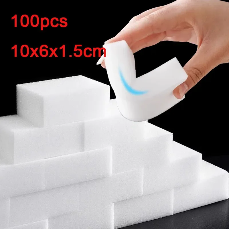 100/50/25 Stück Melamin-Schwamm, magischer Schwamm, Nano-Reiniger, Reinigung, Auto, Geschirrspülen, Flecken entfernen, Zuhause, Küche, Badezimmer, 100 x 60 x 15 mm 100/50/25 Stück Melamin-Schwamm, magischer Schwamm, Nano-Reiniger, Reinigung, Auto, Geschirrspülen, Flecken entfernen, Zuhause, Küche, Badezimmer, 100 x 60 x 15 mm