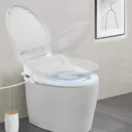 220 V intelligenter V-förmiger Bidet-Toilettensitz, LED-Anzeige-Lichtquelle, Toilettensitz für Badezimmer, Fernbedienung