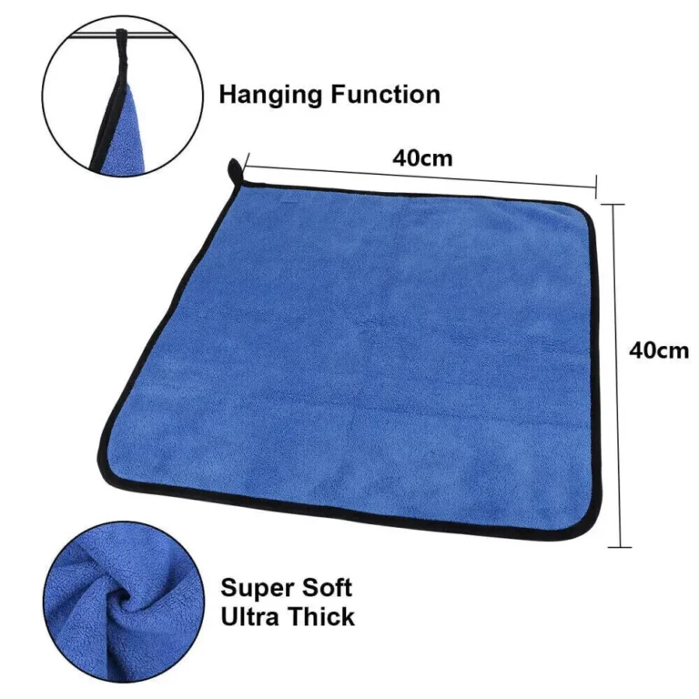 6er-Pack Auto-Mikrofasertücher 1200GSM Poliertücher Trockentücher 40x40cm Mikrofaser 2
