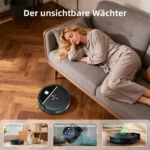 OMESER 8000Pa Roboter-Staubsauger mit Wischfunktion, automatische Aufladung, Smart-App-Steuerung, geplante Kartierung, für die Reinigung von Böden, Teppichen und Tierhaaren zu Hause 2