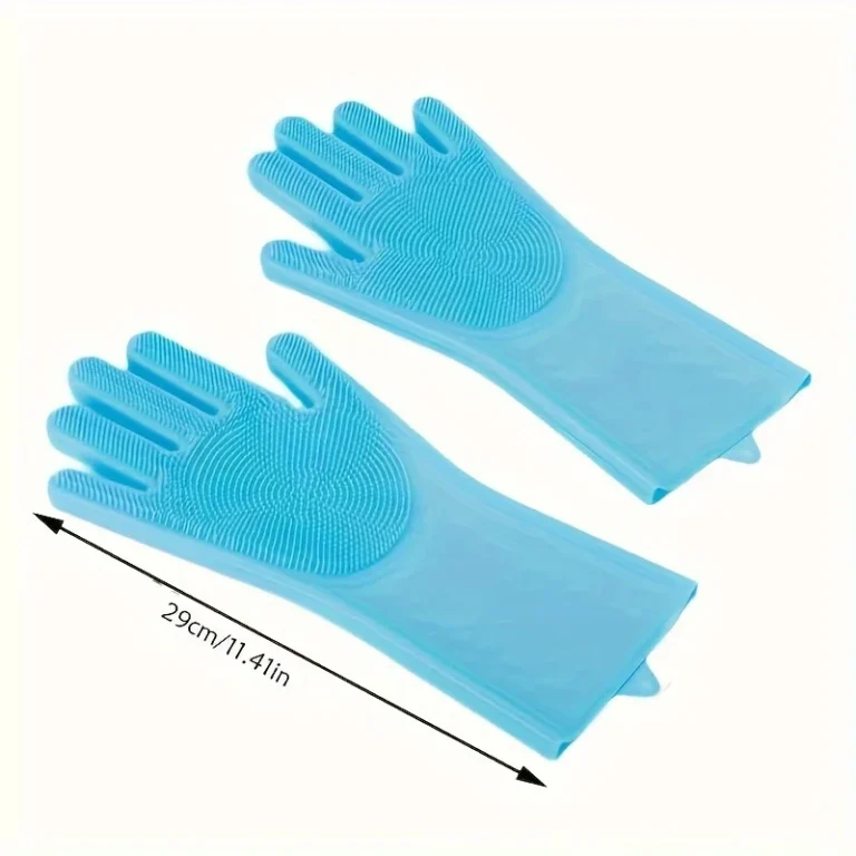 Pet Grooming Reinigungshandschuhe Hund Katze Badeshampoo Handschuh Wäscher Magic Dishwashing Cleanner Schwamm Silikon Haarentfernungshandschuh 2