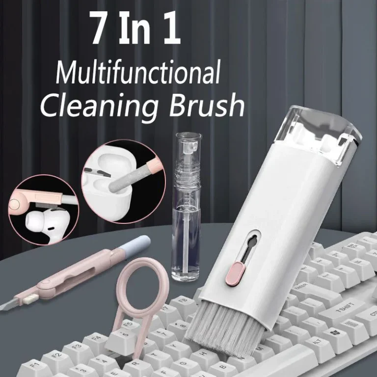 7-in-1-Reinigungsset für Laptop-Tastaturen, Computer-Tastatur-Reinigungsbürste, Kopfhörer-Reinigungsstift für AirPods, iPhone Keycap Puller Set