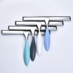 Dusch rakel mit Haken Edelstahl 10 ''Zoll Gummi Silikonsc haber blau weiß schwarz Farbe Tür Glas Auto Reiniger 5