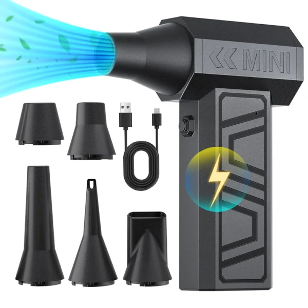 Turbo Fan 130000 RPM Auto Jet Fan 5 Outlet Düsen Tragbare Blasen Schnee Reinigung Gebläse Werkzeug Elektrische Air Duster Typ-C Aufladen