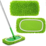 2er-Pack wiederverwendbare Trockenkehrtücher, Mikrofaser-Nassmopp-Pads, kompatibel mit Swiffer Sweeper Mop Replacement