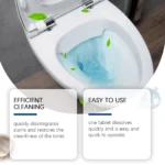12 Stück Toilettenreinigungstabletten, Brausepulver, Flecken und Kalk, Entferner, frischer Duft, Deodorant, einfache Drop-Spülwertpackung 3