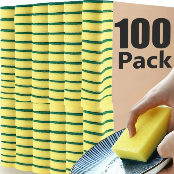 100/1Pcs Küche Geschirr Weichen Schwamm Saugfähigen Sauber Reiben Topf Rost Scheuer Pad Entfernen Kits Haushalts Reinigung Pinsel schwamm