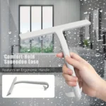 1 Stück Silikon-Duschabzieher für Glastüren, Mehrzweck-Glaswischer-Schaber für Badezimmer, Toilette, Autofenster, Fliesenwand, Auto 6