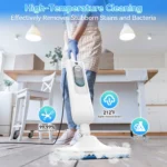 INSE Leistungsstarker Dampfmopp Hochtemperatur 6-in-1 Scheuer-Dampfreiniger Abnehmbarer Bodendampfmopp für Hartböden Teppich Küche 2