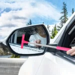 Teleskopischer Auto-Rückspiegelreiniger mit Silikonabzieher, Auto-Glasreiniger mit Ausziehbarem Griff 4