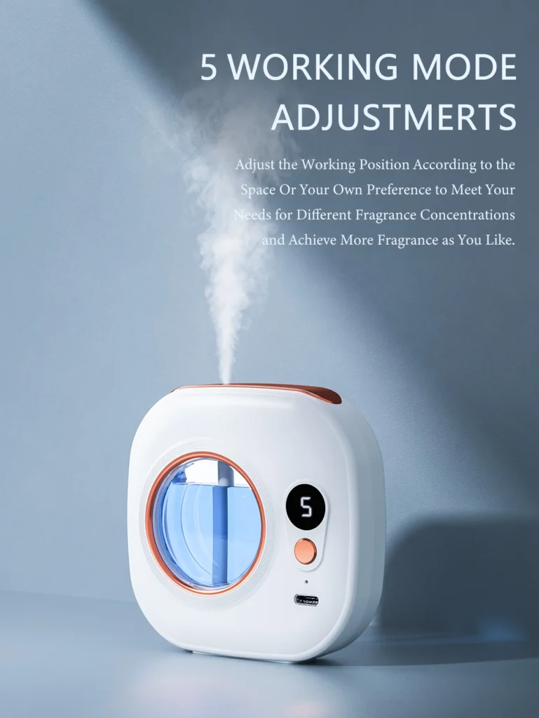 Wiederaufladbarer automatischer Aroma-Diffusor, Diffusor für ätherische Öle, Aroma ätherisches Öl, Geschenk für Hotelbadezimmer-Aromamaschine 2