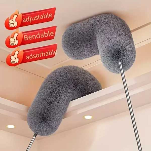 1 Stück, Elektrostatischer Staubwedel, Einziehbare Staubentfernungsbürste, Abstaubbürste, Wiederverwendbarer Waschbarer Möbel-Staubwedel für Ventilator, Schreibtisch