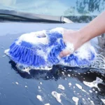 1 Pc Blau Mikrofaser Chenille Auto Waschen Schwamm Pflege Waschen Pinsel Pad Reinigung Werkzeug Auto Waschen Handtuch Handschuhe Styling Zubehör 4