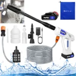 Akku-Hochdruck reiniger tragbarer Hochdruck reiniger Hochdruck reiniger Jet Car Washer Gun Waschen mit 1,5 Ah Batterie und Ladegerät