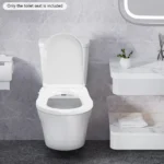 D-förmiger, nicht-elektrischer Bidet-Toilettensitz mit Doppeldüse, 3-Loch-Sprühfunktion für Vorder- und Rückseitenreinigung, wasserdruckbetrieben, sanft schließend, aus PP-Material, einfache Installation, selbstreinigende Düse, universelle Passform für Badezimmerhygiene und Körperpflege 4