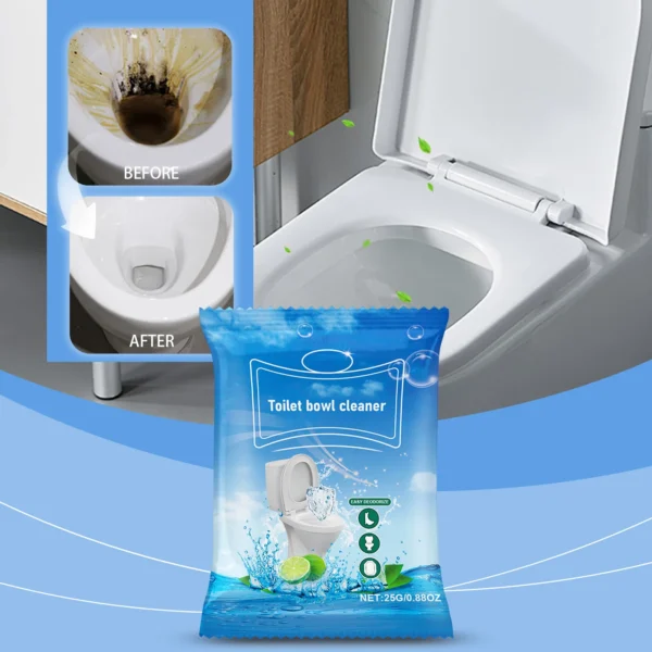 WC Reinigungspulver Urinstein Entferner mit Aktivschaum – Toilettenreiniger gegen Kalk & WC-Ablagerungen