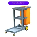 Kommerzieller Kunststoff-Reinigungswagen mit Wäschesack, Mobiler Trolley für Hotel-Hauswirtschaft und Einkaufszentren 3