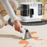 450W Handstaubsauger für Teppiche, 15KPa Tragbarer Fleckenentferner für Auto, Sofa, Tierhaare, Sprüh- und Saugfunktion, Integrierte Reinigungsmaschine mit 2 Abnehmbaren Wassertanks, 150cm Schlauch