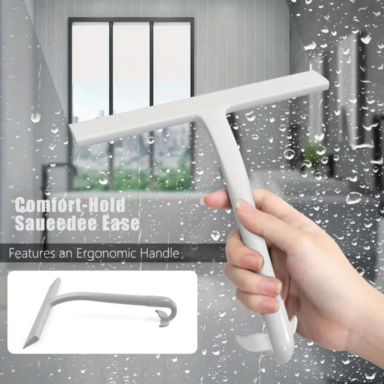 1 Stück Silikon-Duschabzieher für Glastüren, Mehrzweck-Glaswischer-Schaber für Badezimmer, Toilette, Autofenster, Fliesenwand, Auto