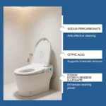 6 Stück Toilettenreinigungstabletten für den Hausgebrauch mit Fleckenentfernung und frischem Duft 2