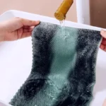 10 Stück Mikrofaser-Reinigungstücher, fusselfrei, Fischschuppen-Design, wiederverwendbar, Poliertuch für Glas, Fenster, Auto, Küche, Spiegelpolitur 5