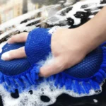 1 Pc Blau Mikrofaser Chenille Auto Waschen Schwamm Pflege Waschen Pinsel Pad Reinigung Werkzeug Auto Waschen Handtuch Handschuhe Styling Zubehör 3