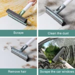 3-in-1-Fensterreinigungsbürste, Glaswischer für Badezimmerspiegel, Fenster mit Spray, doppelseitiger Fensterreiniger, Rakelwischer 6
