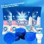 3/6/12er-Pack, Toilettenschüssel-Reinigungstabletten, automatische Toilettentank-Reiniger, zum Desodorieren und Entkalken, langlebiges Blau 3