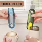 1 Stück Reinigungsbürste, Drei-in-Eins-Becherbürste, Reinigungsgerät für Wasserbecher, Thermosflaschen-Spaltbürste, U-förmige Becheröffnungsbürste, Becherdeckelbürste 2