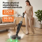 Lubluelu Dampfmopp & Abnehmbarer Dampfreiniger, 1580W Leistungsstarker Bodendampfreiniger, Entfernt bis zu 99,9% von Bakterien und Viren, Polierfunktion 3