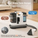 Lubluelu V6 Teppichreiniger Leistungsstarker 15kPa 1,75L Doppeltank, 5M Kabel 1,7M Schlauch - Tiefenreinigung Sofa Matratze Autositz Haustierflecken 5