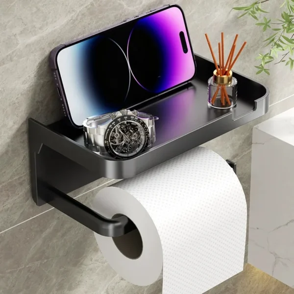 Toilettenpapierhalter, Kunststoff-Aufbewahrungsregal, Küche, Handtuch, Platzierung von Gewürzflaschen, Badezimmer, Wandrolle aus Papier, Telefonaufbewahrung