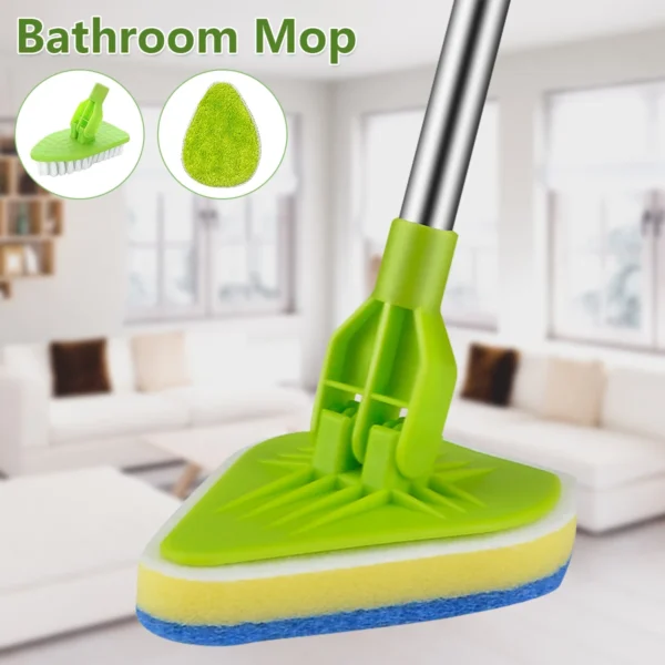 Ausziehbarer Bad moppsatz 3 in 1 multifunktion ales Fliesen reinigungs set 180 ° drehbarer Dreiecks reinigungs mopp für Boden reinigungs werkzeug