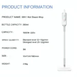 370 ml Haushalt Multifunktionale 1500 W Sterilisation Und Milben Entfernung Dampf Reiniger Elektrische Dampf Mopp 220 V EU Stecker 5