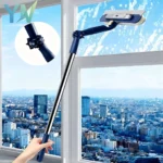 Hochhaus-Fensterreiniger mit Doppelseitiger Magnetischer Abzieherfunktion und Teleskopstange für Außen- und Innenbereich