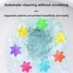 Toilettenreiniger-Gel, Toilettengel-Stempel mit frischen Blumen, stoppt Kalk und Flecken mit Lufterfrischungsduft, Toilettenschüssel-Deodorant 5