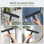 Silikon-Duschabzieher für Glastüren, Einfaches Aufhängen mit Haken, Badezimmer-Abzieher für Spiegel, Auto-Fenster, Wasserwischer 5