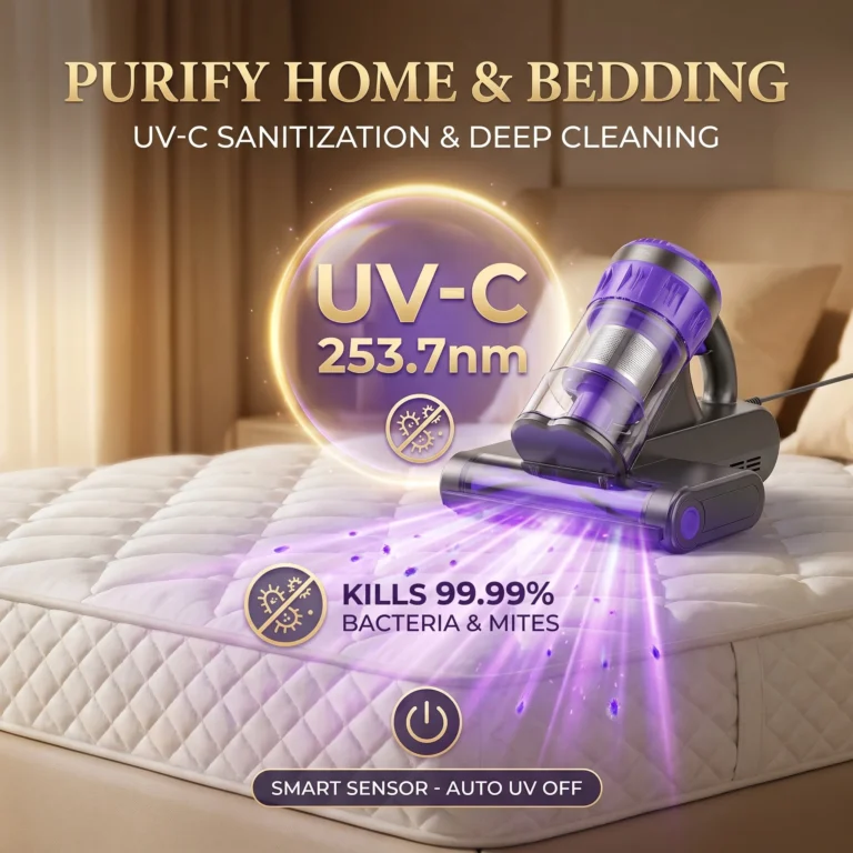 UV-Milbenstaubsauger mit 550 W & 16 kPa – hygienische Tiefenreinigung für Matratzen, Sofa & Polster 2