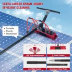 6 m wassergesteuerte Stangenbürste mit Rakel-Set, Teleskop-Verlängerungsstange mit hoher Reichweite, Fensterreinigungswerkzeug für Solarpanel-Waschmaschine 6