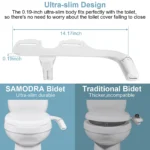 SAMODRA Rechts/Links Hand Toitet Bidet Sprayer Nicht Elektrische Dual Düse Bidet Wc-sitz Hygienische Dusche Für Badezimmer zubehör 4