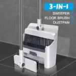 3-in-1 Faltbarer Besen, Kehrschaufel & Bodenbürsten-Set mit Weichen Borsten für Haarfreie, Effiziente Reinigung Langer Griff für Flexibles Arbeiten 5