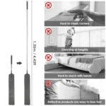 Gap Dust Cleaner, einziehbare Mikrofaser, flexible, lange, flache Gap Duster-Bürsten mit ausziehbarer Stange, Haushaltsreinigungswerkzeuge 5