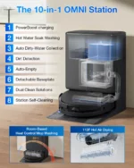 ECOVACS DEEBOT T90PRO Omni 30.000Pa Saugkraft Roboter-Staubsauger mit Wischfunktion und Bodenreinigung für Teppiche Haushaltsgerät 2